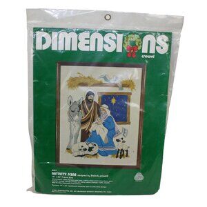 Vintage Dimensions Crewel Kit Nativity Scene 8001 Sealed